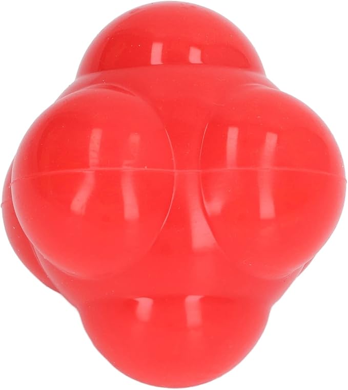 Hex Reaction Trainer Ball, Rubber Reaction Ball for Improving Hand Eye Coordination, Bright Color Reaction Catch Ball with Random Bounce, Portable Agility Training Tool for