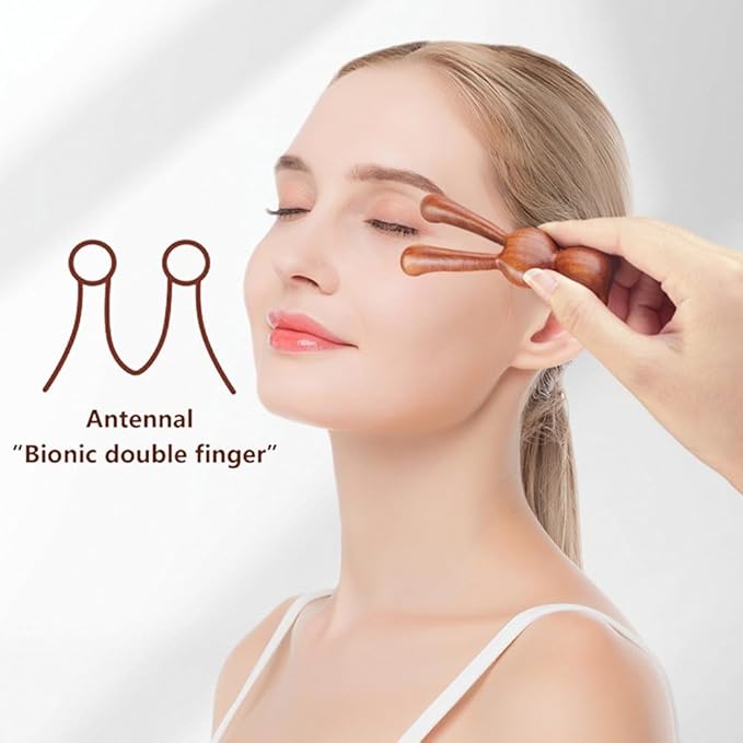 Natural Wooden Nose Guasha Massage Tools Anti-Static, Eyes Facial Wood Gua Sha Tool,face Manual Massager Tool, Handheld Meridians Acupoint Massage Tool