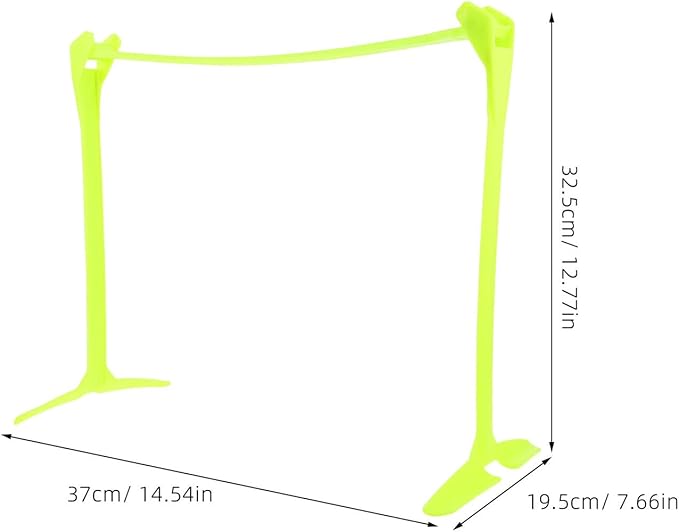 Adjustable Height Soccer Hurdles Foldable Plastic Speed Agility Training Equipment for Football Fitness Drills Green
