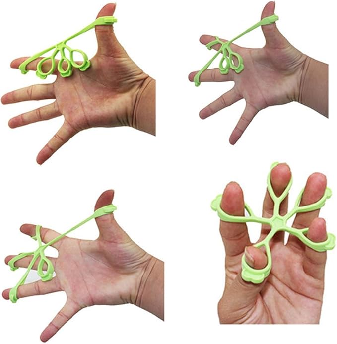 3 Pack Finger Stretcher Finger Exerciser Hand Strengthener Grip Strength Trainer Hand Resistance Bands Finger Extension Elastic Rings Hand Strengthening Extensor 7LB 9LB 11LB Set