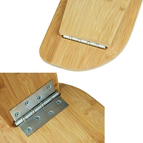 Meditation Bench with Carry Bag, Bamboo Finish, Low Seat, Alternative to Kneeling Meditation Cushion for Yoga, Prayer and Meditation