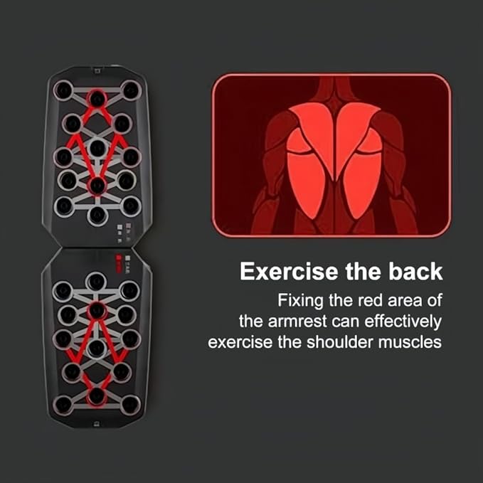 28 in 1 Push Up Board, Foldable Multi-Functional Pushup Stands System, Professional Floor Chest Muscle Training Equipment Home Gym for Men and Women, Gift for Fitness Enthusiasts