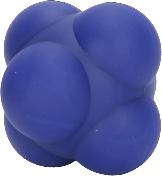 Silicone Bounce Reaction Ball HighDensity Portable HandEye Coordination Speed Reflex Training Ball for Athletes Kids Adults Sports Enthusiasts 7cm (Cobalt Blue)