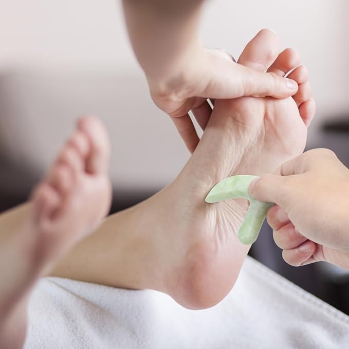 ewinever Ewin24 Natural Jade Foot Massager Acupuncture Point Massage Foot Care Therapeutic Relief Tool