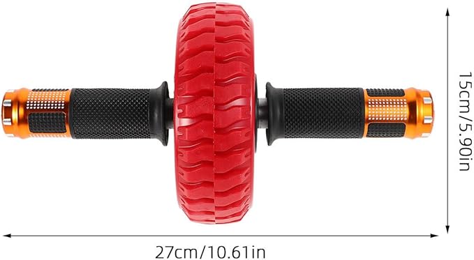 Ab Roller Wheel with Elbow Support, Multi-functional Abs Wheel for Core Strength Training, Red Compact Abdominal Trainer for Home and Gym Workout