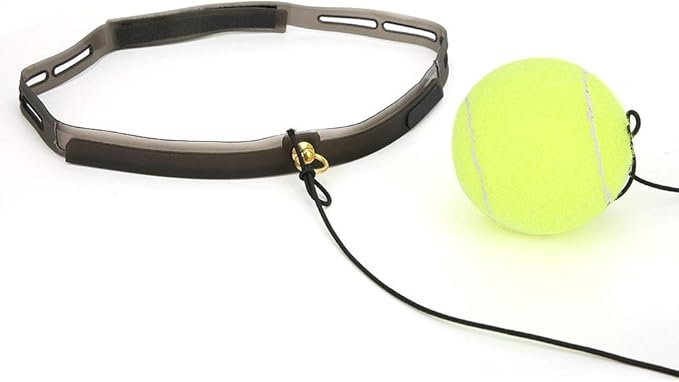 Boxing Reflex Training Ball Set, 3 Pieces with Gel Band, Black Red Green