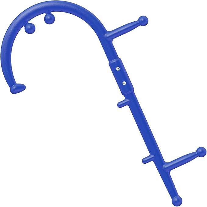 KEINE MARKE Massage Trigger Point Cane Body Deep Tissue Handheld Back, Neck, Shoulder, Leg and Feet Massager Rod, Muscle Release Tool Self Massage Hook Cane for Women & Men (Upgraded Blue)