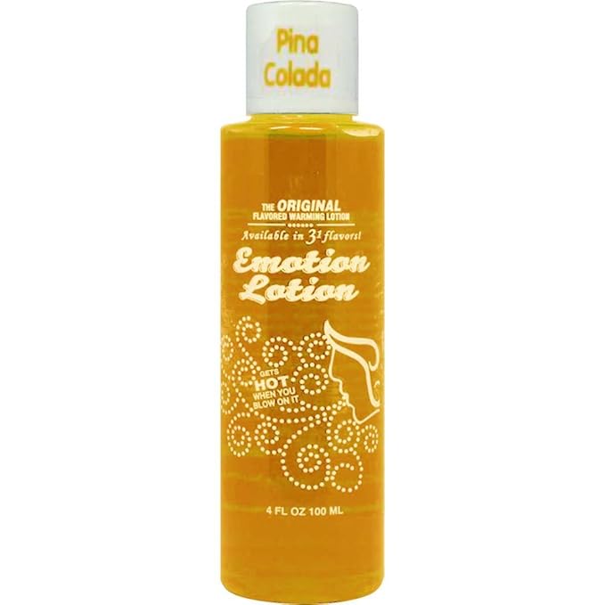 Edible Water Basesd Original Flavored Warming Massage Oil PINA COLADA by Emotion Lotion 4oz