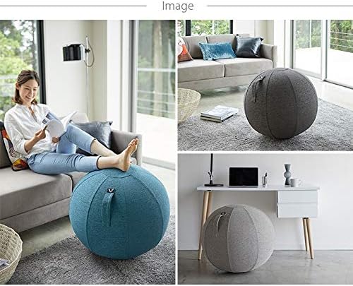 Vivora Luno - Sitting Ball Chair for Office and Home, Lightweight Self-Standing Ergonomic Posture Activating Exercise Ball Solution with Handle & Cover, Classroom & Yoga, Standard