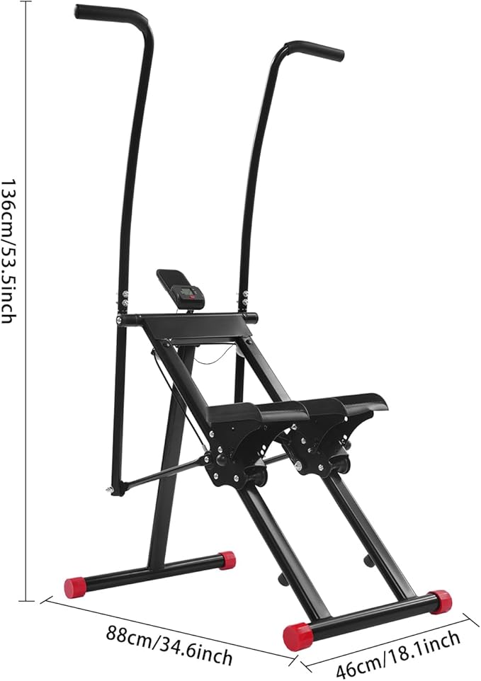 Stair Stepper Vertical Exercise Climber for Full-Body Workout, 100kg/220 lbs Home Gym Fitness Machine, Cardio Training Equipment for Indoor Climbing and Strength Training