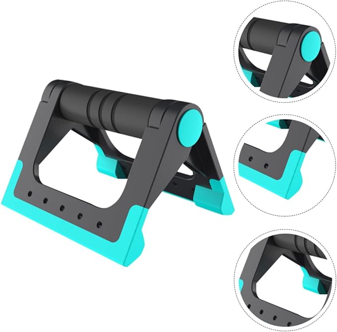 IMIKEYA Push-up Bars Indoor Exercise Equipment Push-up Bracket Pair with Non-slip Grip Blue Fitness Apparatus for Home Gym Strength Training and Calisthenics