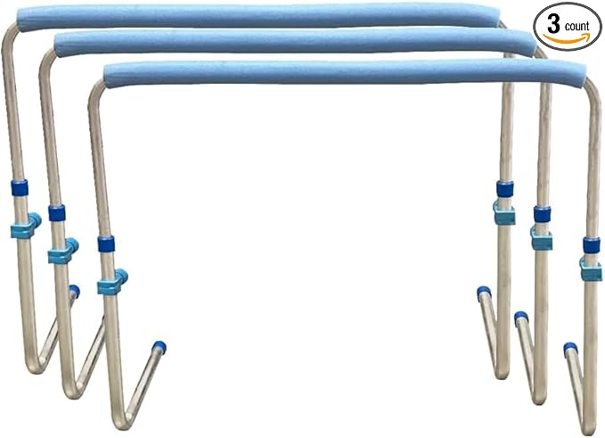 Enhanced Training Agility Hurdles: Premium Self-Return Aluminum Set for Track, Field, Soccer, Football - Adjustable 27" to 42" - Versatile Performance Tools (Set of 3)