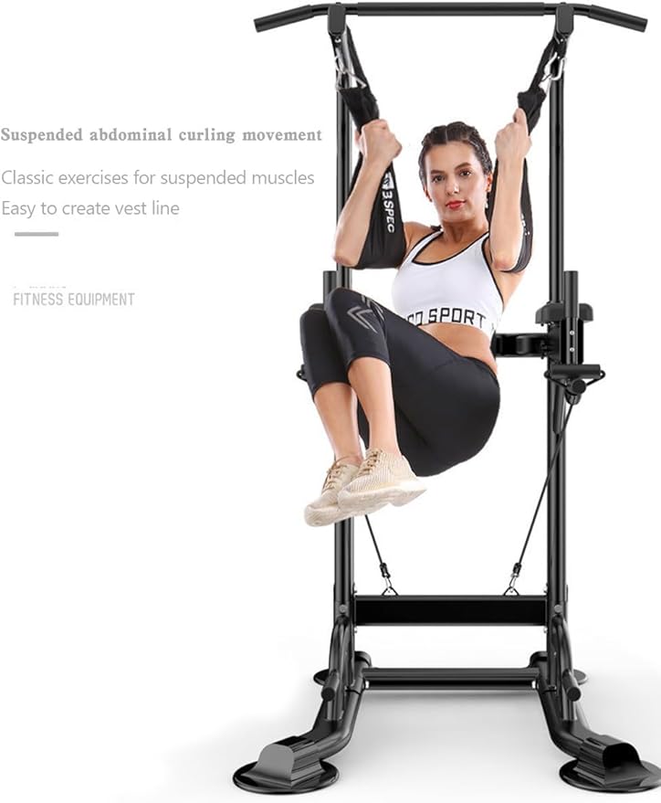 Mad Hornets Pull-Up Bars & Squat Bar Power Tower Dip Stands Strength Training for Home Gym