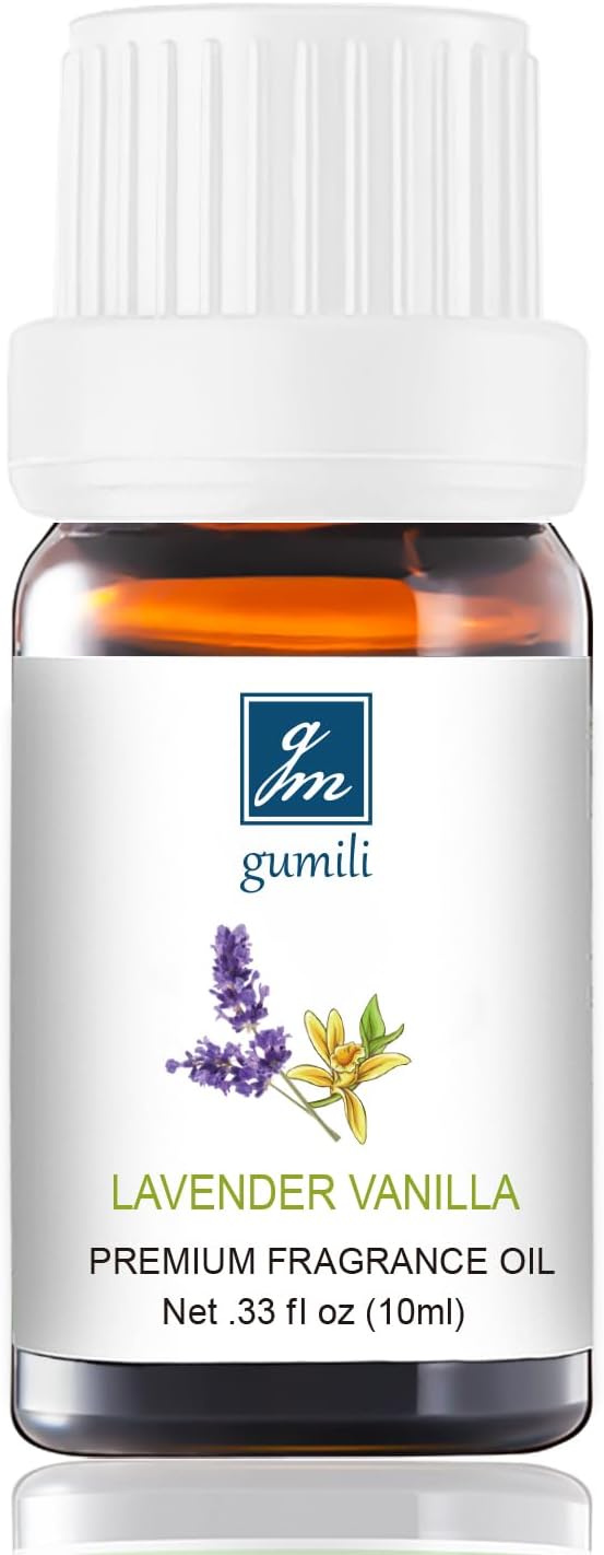 Lavender Vanilla Essential Oil - Pure Organic Scent for for Aromatherapy, Diffusers, Spray, Skin & Hair Care, Massage, DIY Candles & Soap, Perfume - 10mL