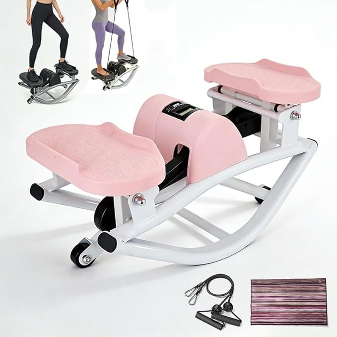 Rock Stepper Side to Side, with Digital Display, Workout Machine for Legs & Glutes,Side Stepper, Mini Stepper for Home, Apartment and Dormitory Use Home Workout The Rock Stepper