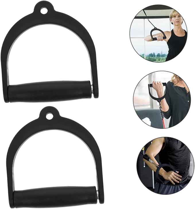 2pcs Workout Handles Ergonomic Cable Attachments for Strength Training Equipment Fitness Handles for and Home Gym Use