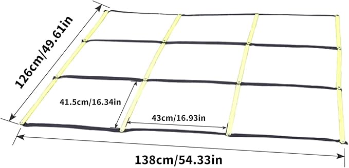 Multifunctional 9 Grids Agility Ladder for Sports Training Fitness and Footworks Drill Agility Train Enduring Balances Cores Skill Development