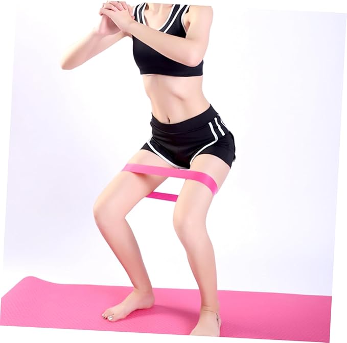 Mipcase 1Set Yoga Tool Kit Stretch Band Latex Pull Towel Resistance Ring Yoga Brick for Home Gym Workouts Pink Lightweight Convenient for Easy Use