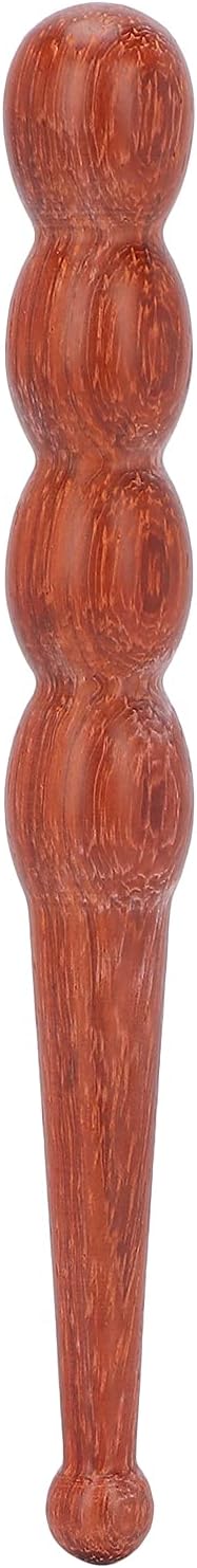 Wooden Foot Hand Massage Stick - Pain Relief and Reflexology Massager for Neck, Back, and Legs - Ergonomic, Portable, Durable Red Wood Design
