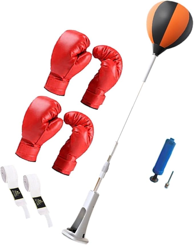 Boxing Reaction Ball Reflection Training Equipment Adjustable Height for Kids Adults Boxing Punching Bag for Fitness Exercise, Style D
