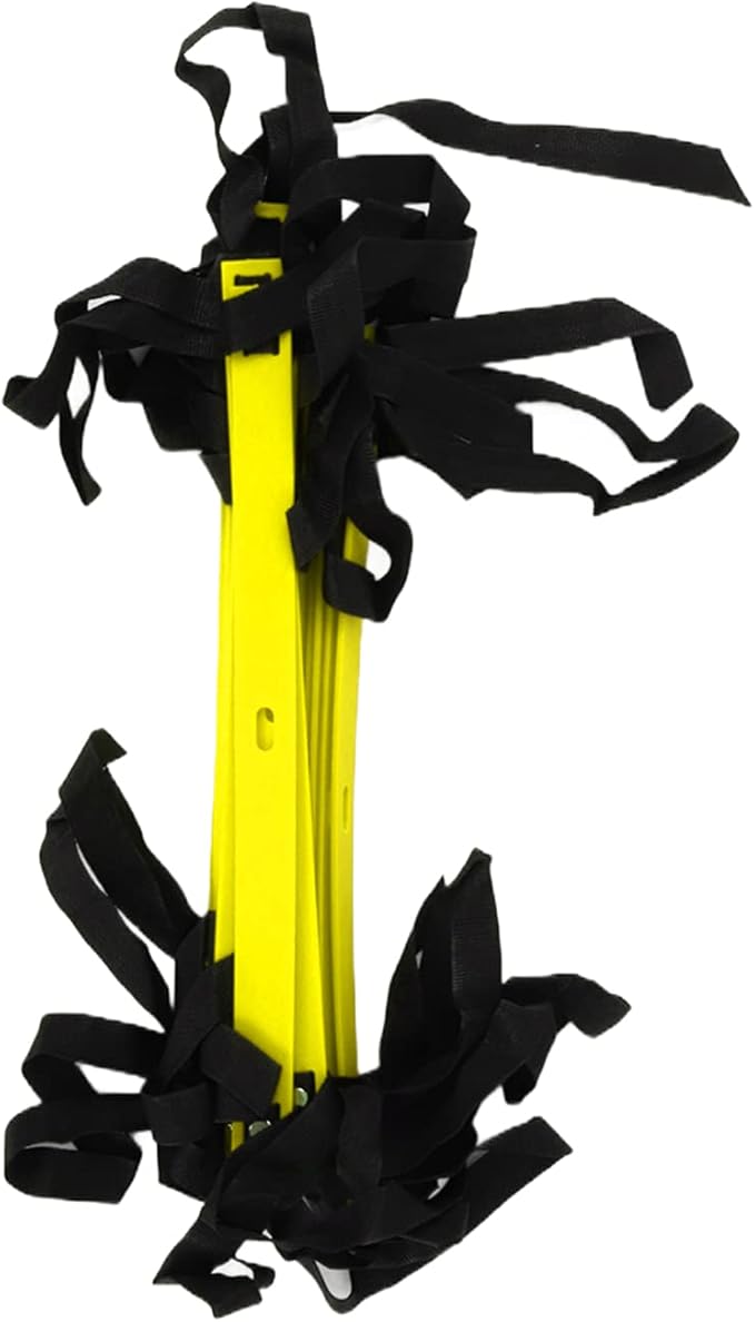 7M 14 Rung Agility Ladder, Fixed Distance PP Material Training Equipment with Angle for Soccer Football Fitness Speed Training
