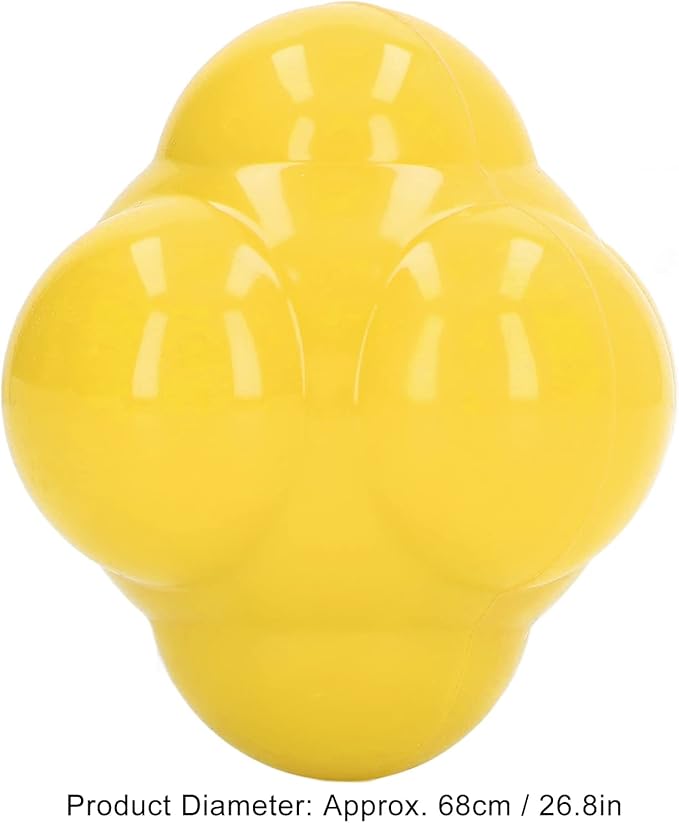 Reaction Ball, Rubber Bright Color Hex Reaction Trainer Ball for Basketball, Tennis and Other Competitive Sports
