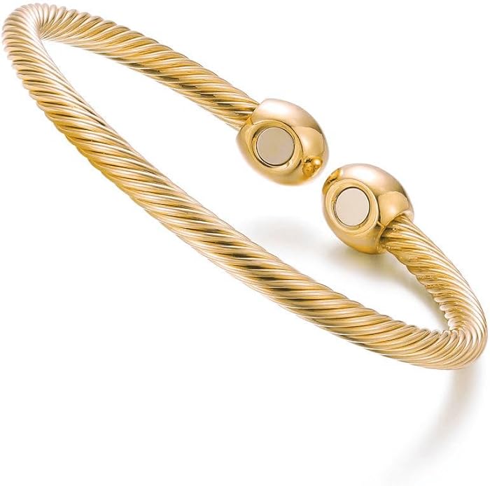 NewZenro Elegant Magnetic Bracelet Copper Magnets Bangle For Women Men Gifts for Father's Day