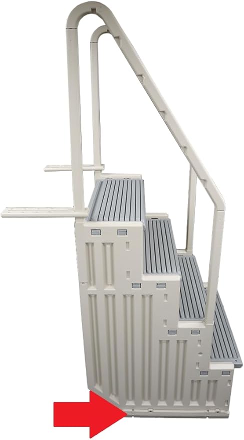 Model Step-1X Base- 6-Step-08-WG- Replacement Base for Confer Plastics Step-1X- Grey/Beige Colors