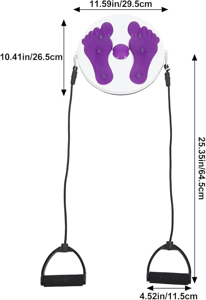 Healifty Fitness Twisting Disc Waist Twisting Board with Rope, Purple Slimming Rotating Tool for Home Exercise, Abdominal Workout Machine for Women