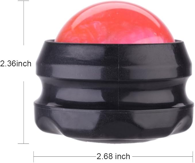 Manual Massage Ball Pain Relief Back Roller Massager Self Massage Therapy and Relax Full Body Tools for Sore Muscle Joint Pain Essential Oils or Lotion Relax (Pink)