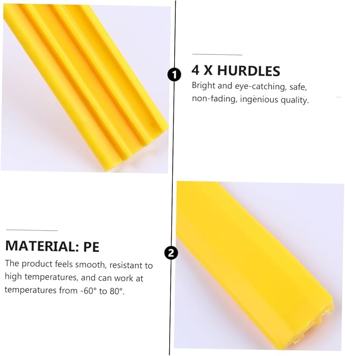 4Pcs Soccer Training Hurdles Height Agility Barriers for Speed Agility Training Ultra Stable Base for Outdoor Use for Football Basketball and Track Sports
