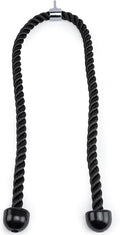 Double Length Tricep Rope for Cable Machines - 55 Inch Heavy Duty Pulldown Attachment, 4ft 7in Gym Strength Training Accessory & Home Workout Equipment