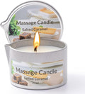 Massage Candle for Body Relaxation and Home SPA, Low Temp Candle for Skin Care, Scented Soybean Massage Oil for Stress Relief 2.3 OZ (Salted Caramel)