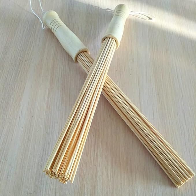 Massage Bamboo Broom for Sauna and Banya - Relaxing Massage Cellulite Massager - Asian Massage Tools for SPA