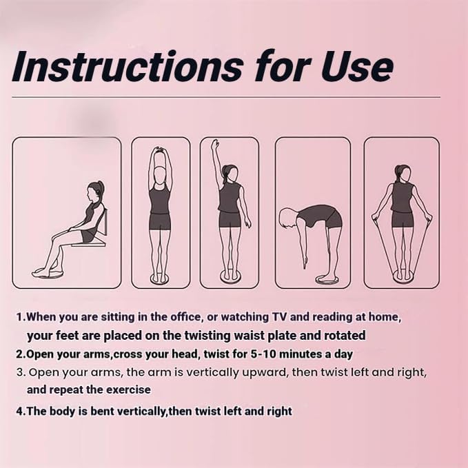 Waist Sculptor, 2026 New Waist Twister Machine Exercise with Arm Bands, Ab Twister Board Twisting Waist Disc for Exercise, Legs, Buttocks, Hip Exercise