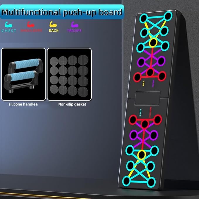 push up board for men solid Push Up Board 15 in 1, Home Workout Equipment for Chest & Arm Strength Training, Multi-Functional Pushup Stands System for Men & Women, Portable Fitness Equipment for Fat Burn & Muscle Building