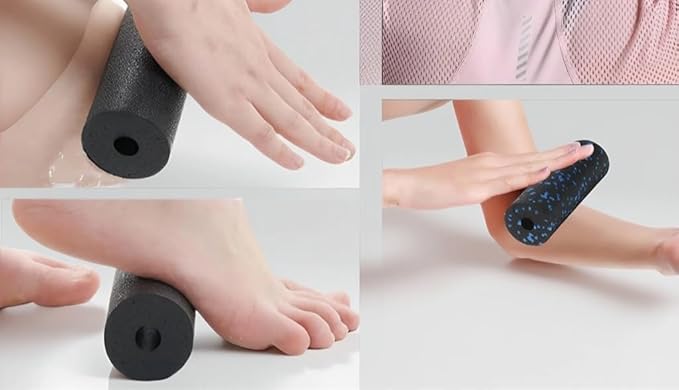 Mini Foam Roller and Massage Ball Set, 6-Inch Small Foam Roller & 3.2-Inch Ball for Travel, Back, Legs, and Muscle Recovery