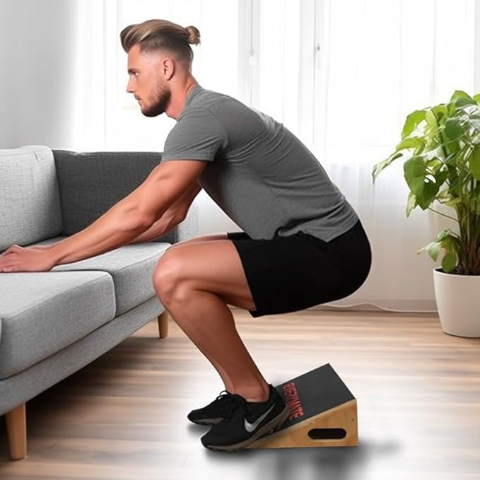 EVERYMATE Heavy-Duty Wooden Slant Boards for Exercise & Calf Stretch – 19.7" Wide Incline Board for Squats, Non-Slip Surface, Fixed 25° Angle for Strength & Flexibility Training, 1200 lbs Capacity