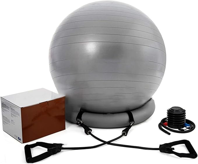 CMYUN Yoga Ball Chair Workout Ball Chair for Yoga/Fitness, Stability Ball Chair for Office Home Classroom, Pregnancy Ball Seat with Pump, Relieve Back Pain (Size : Diameter 75cm (29 1/2"))