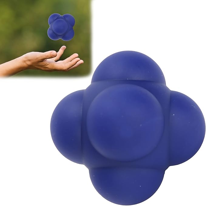 Silicone Bounce Reaction Ball HighDensity Portable Reflex Training Ball for HandEye Coordination Speed Exercise Sports Training Rehabilitation Size 7cm