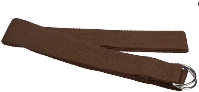 Cotton Exercise Yoga stretch Strap - Sturdy Flexibility Tensile Belt Adjustable Metal D-Ring Buckle, Hold Poses for Daily Stretching, Pilates, General Fitness, and Physical Therapy