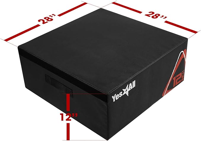 Yes4All Adjustable Soft Plyo Box, Jumping Trainer - For Plyometric Exercises and Conditioning, Multiple Height Variations