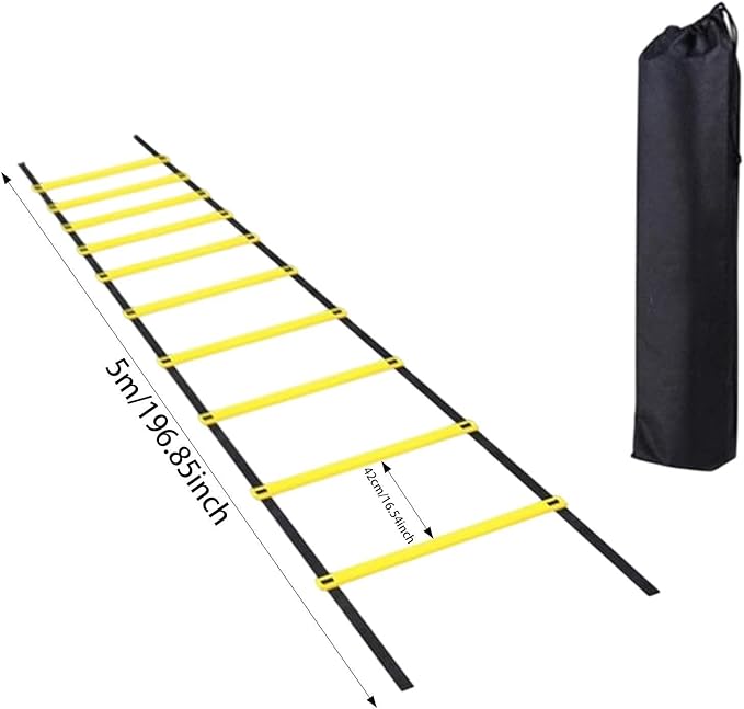 Football Agility Ladder Speed Ladder Rugby Portable Foot Exercise Multifunction Improves Coordination Folding Instant Set up