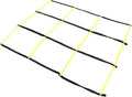 Multi-Sport Agility Ladder with Nine-Square Design, Yellow Foldable Training Ladder for Football Speed and Footwork Drills, Lightweight Soccer Agility Equipment for Athletic