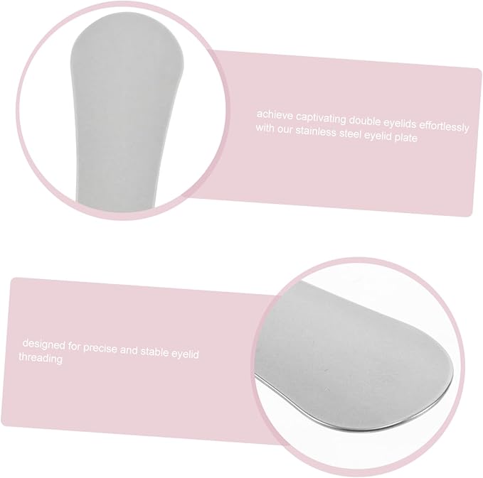 FRCOLOR Stainless Steel Eyelid Shield for Salon Use Sturdy Eyeliner Washing Guard Eyelid Protection Plate