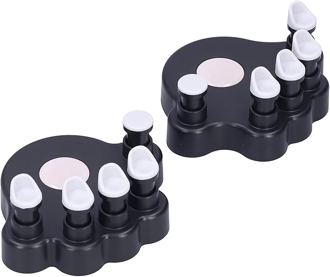 2Pcs Piano Finger Trainers ABS and Silicone Hand Grip Exerciser Piano Correctors Orthotic Tools for Strength Training(black)