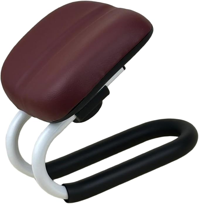 Colaxi Meditation Stool for Adults, Meditation Bench Kneeling Stool, Ergonomic Portable Chair with Anti Slip Cover, Adjustable Prayer Bench Seat for Home Studio Praying Yoga, Style B Deep Red