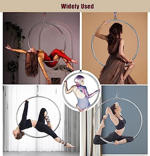 Beginners Hoop Dance Suspension Trainer Metal, Kids Adult Aerial Hoop Stand Kit, Weight Loss/Shape/Exercise Yoga Hoop Yoga Ring