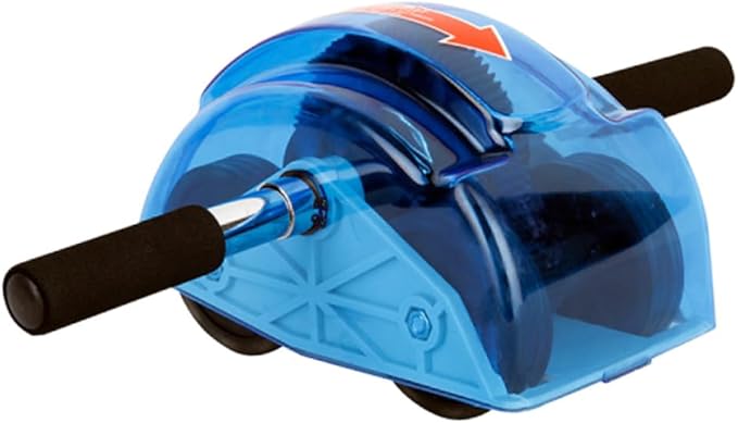 Four-wheeled Ab Roller Wheel with Gear Blue, Abdominal Muscle Roller Fitness Equipment for Household Core Strength Training and Exercise