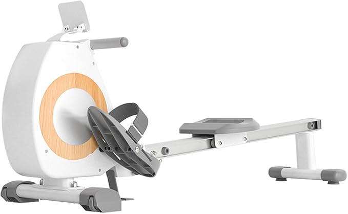 Rowing Machine Magnetic Rower Machines for Home Cardio Training 8 Levels Resistance, Single Slide Rail with Tablet Holder LCD Monitor, Max 350lb Weight Capacity, App Compatible